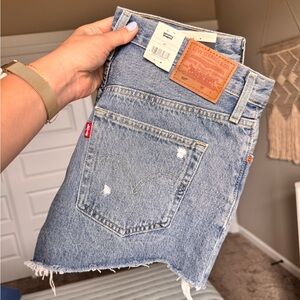 Levi's Light Blue 501 Denim Shorts